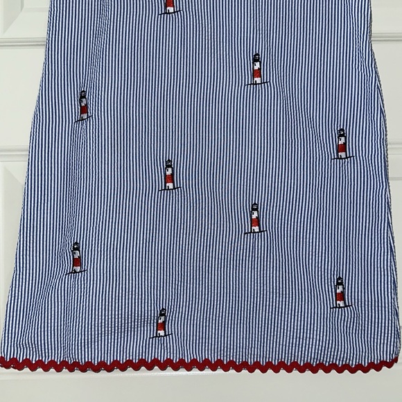 Girls 6 Piping Prints Lighthouse Dress - Picture 2 of 8